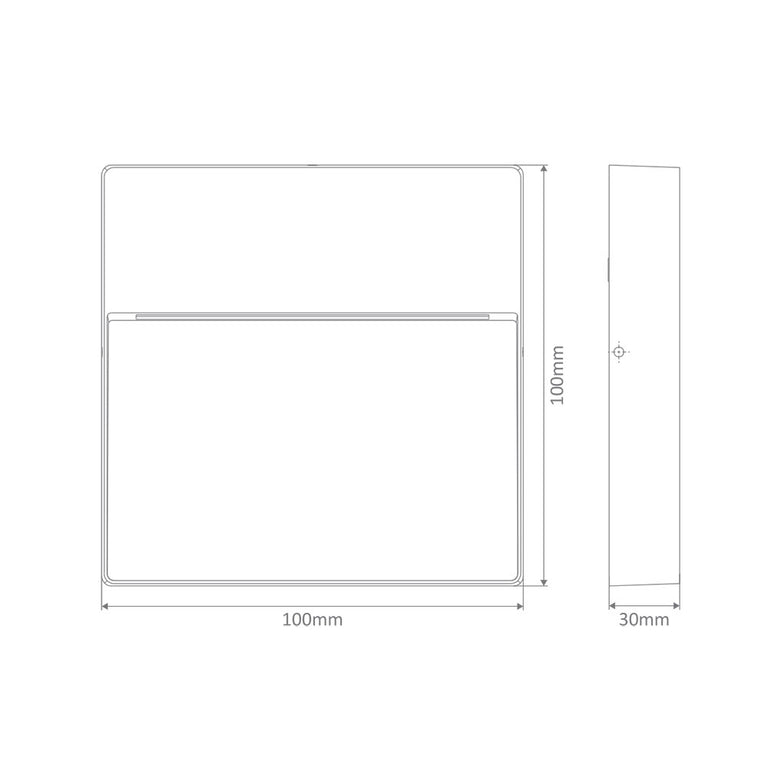 Zeke 4W 12V DC Square LED Step Light White / Warm White - 19852