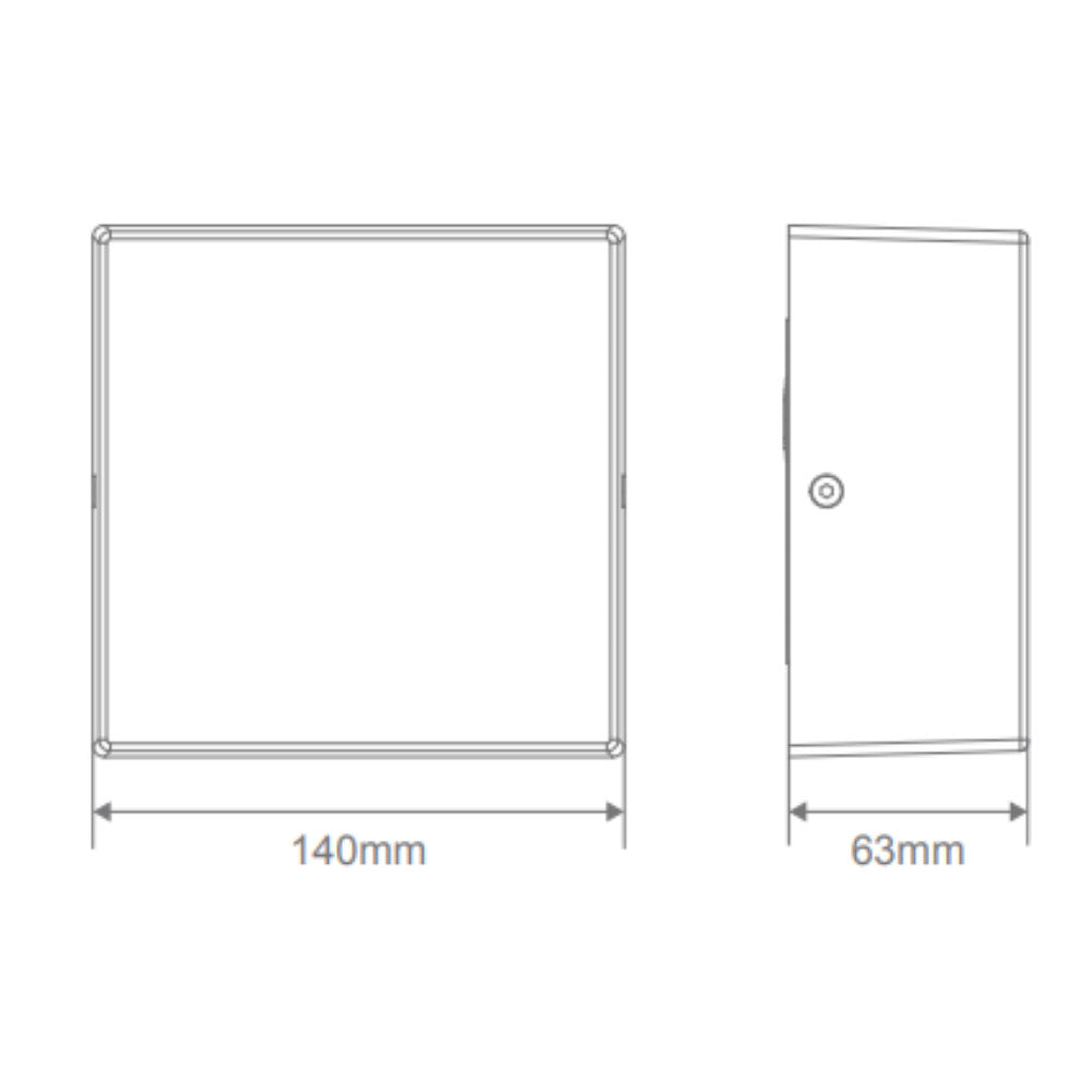 Cuba 10W LED Wall Light Aluminium / Warm White - 19880