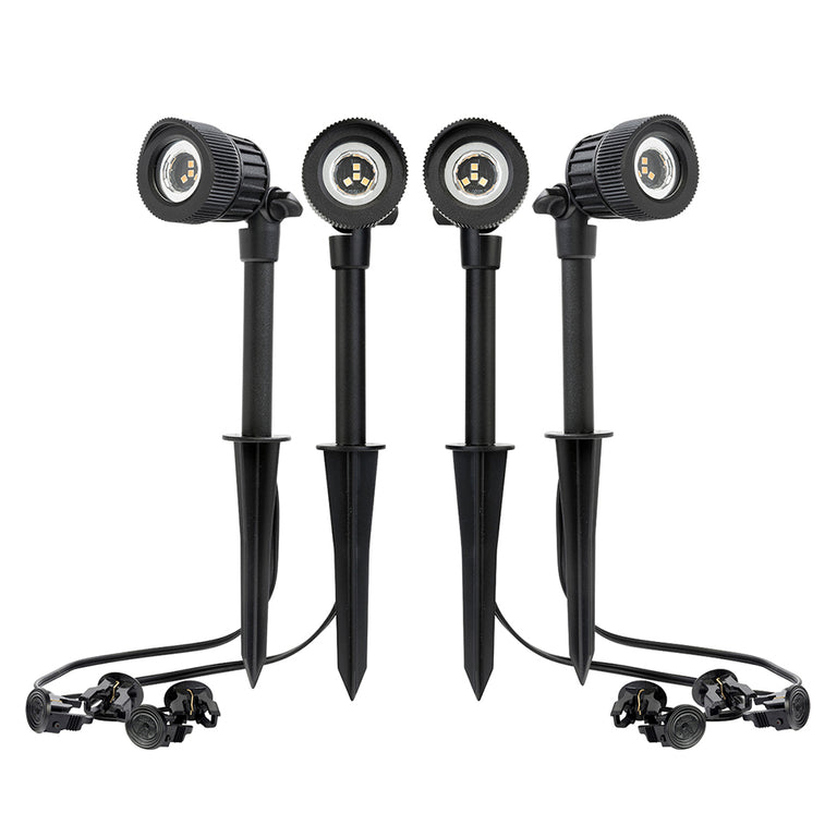 Pinnacle LED 12V Spike Light Kit Black / Warm White - 19922/06