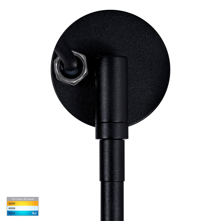 Tivah 5W CCT 12V DC  MR16 LED Adjustable Spike Light Matt Black - HV1427T