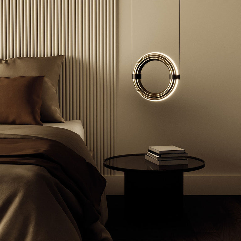 Elli LED Small Pendant Antique Gold / Matt Black - ARO.C1311/S/ORO