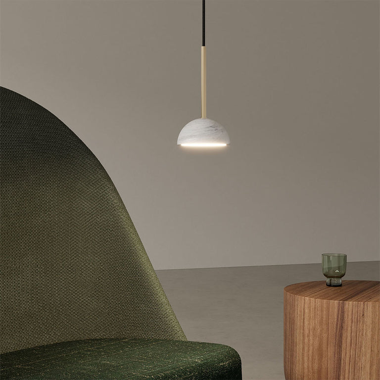 Dussa LED Pendant Brass / White - ARO.C1307/ORO-BCO