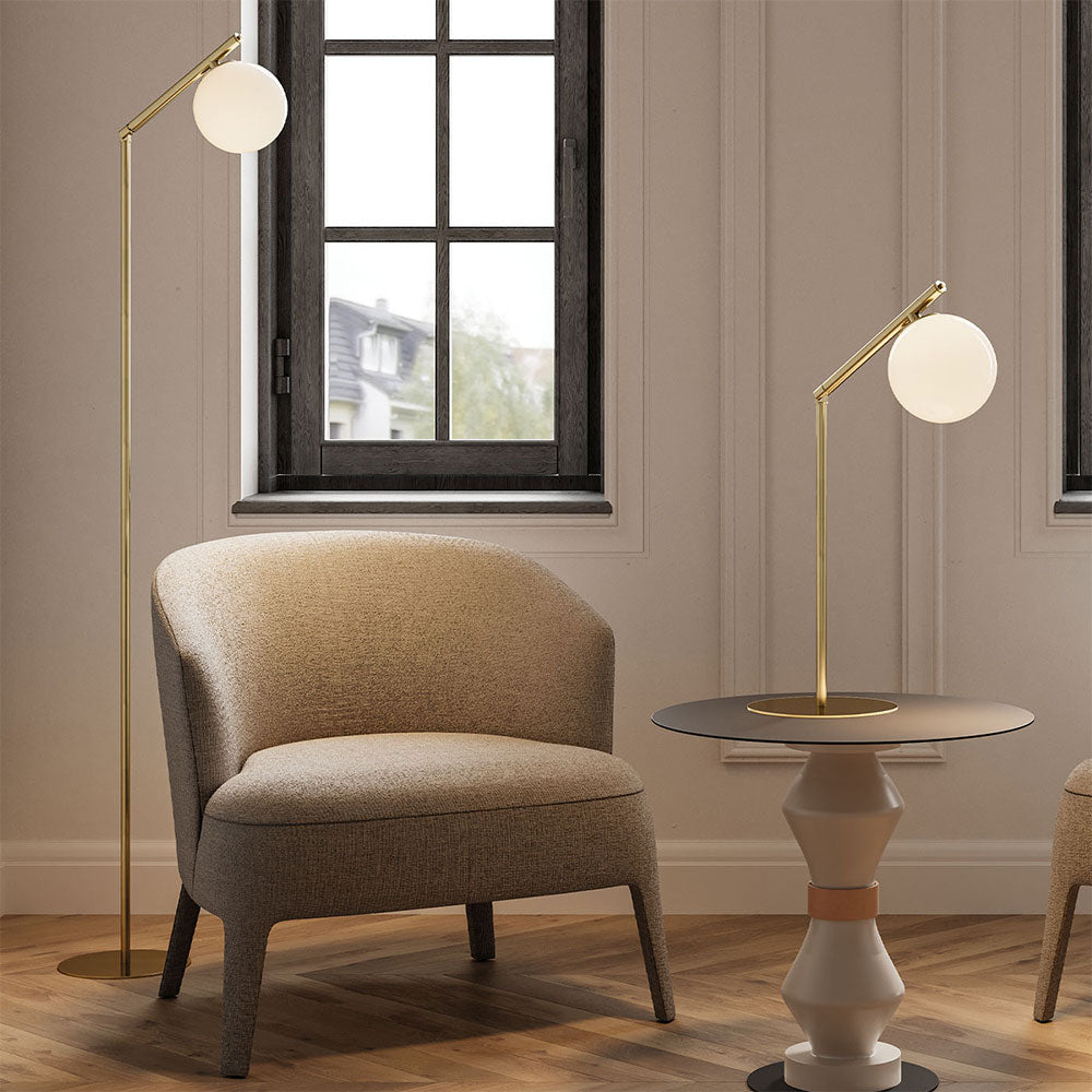 Endo LED Floor Lamp Matt Brass - ARO.P1156/ORO