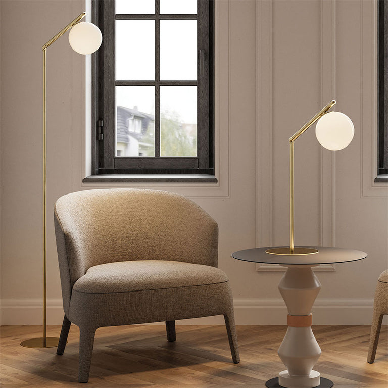 Endo LED Floor Lamp Matt Brass - ARO.P1156/ORO