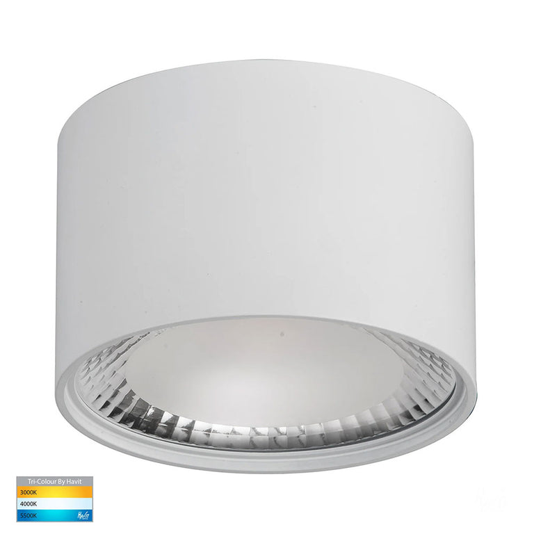 Nella 12W CCT 12V DC LED Surface Mounted Downlight White - HV5803T-WHT-12V