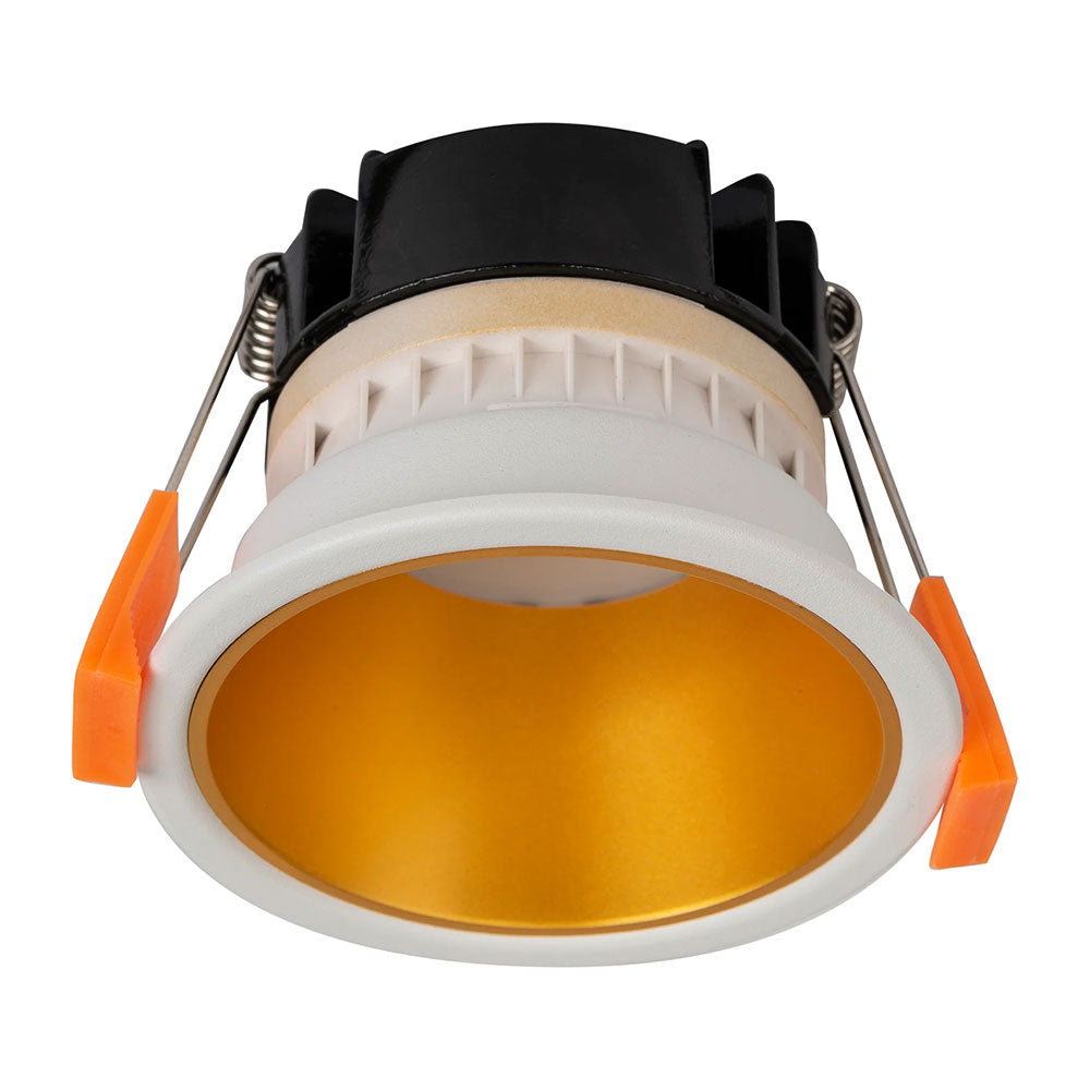 Gleam 9W 240V LED 82mm Downlight White & Gold / Warm - HV5529D2W-WG