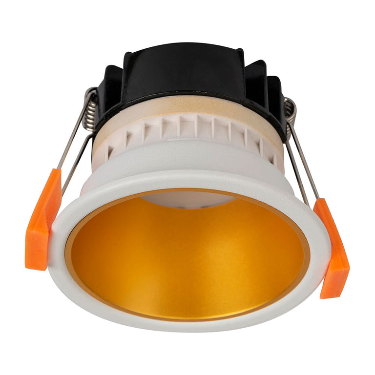 Gleam 9W 240V LED 82mm Downlight White & Gold / Warm - HV5529D2W-WG