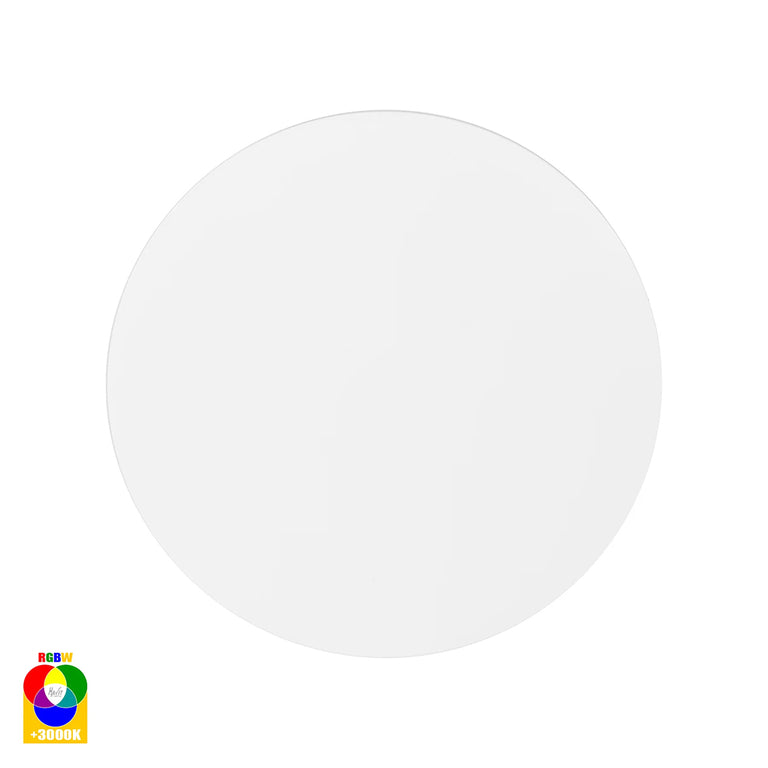 Halo 12W CCT 12V DC LED 200mm Round  Wall Light White / RGBW - HV3592RGBW-WHT