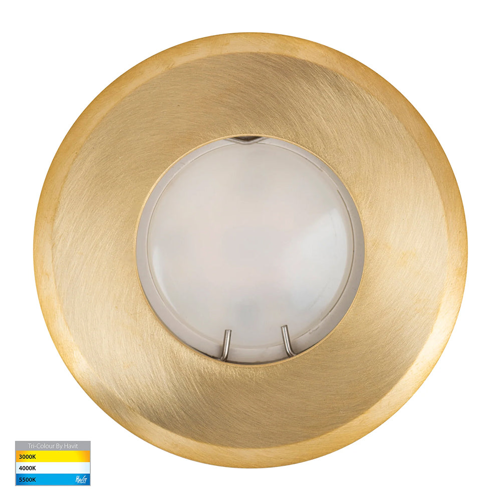 Ollo 5W CCT 12V DC MR16 LED Step or Inground Light Brass - HV19022T-BR