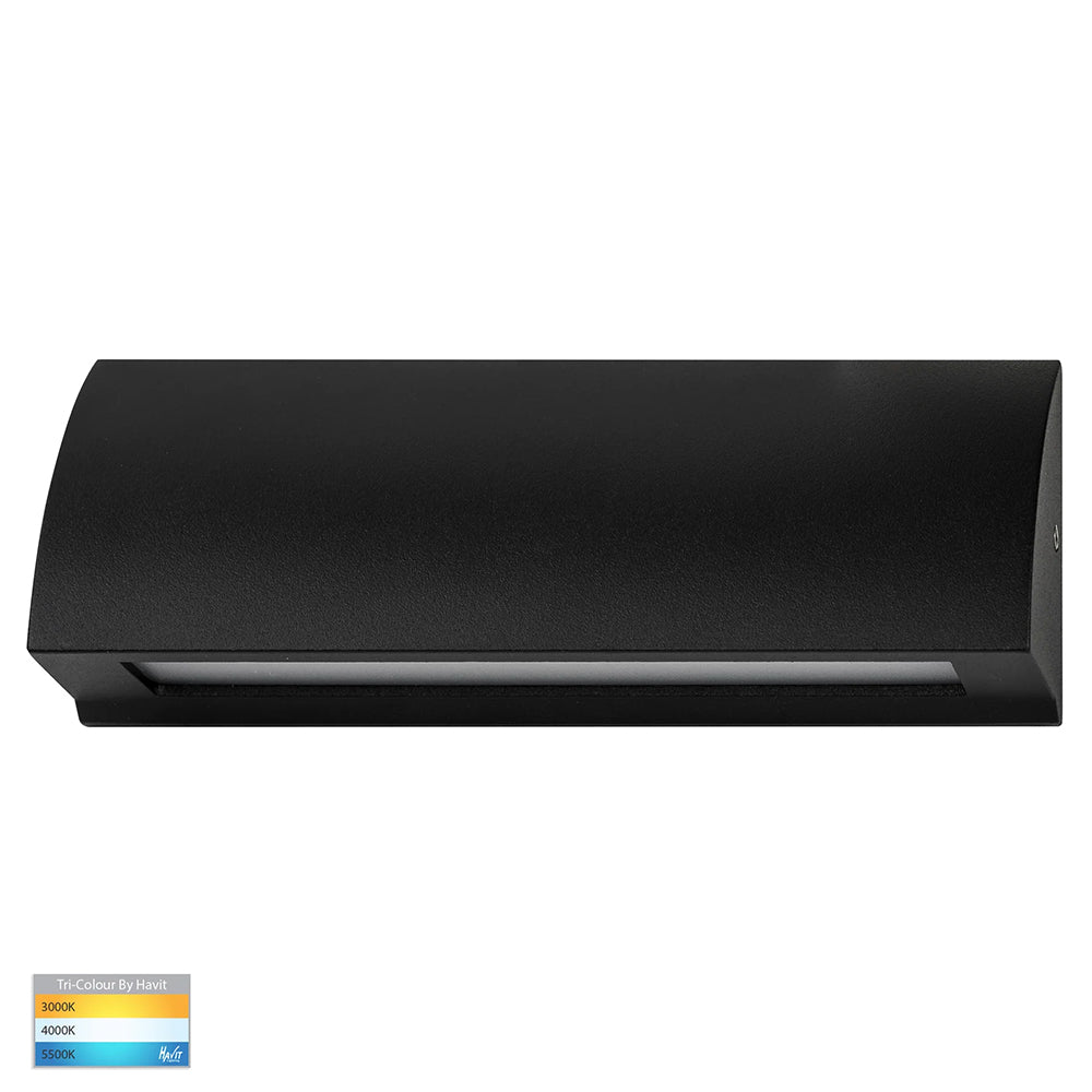 Taso 6W CCT 12V DC LED Rectangular Step Light Matt Black - HV3271T-BLK-12V