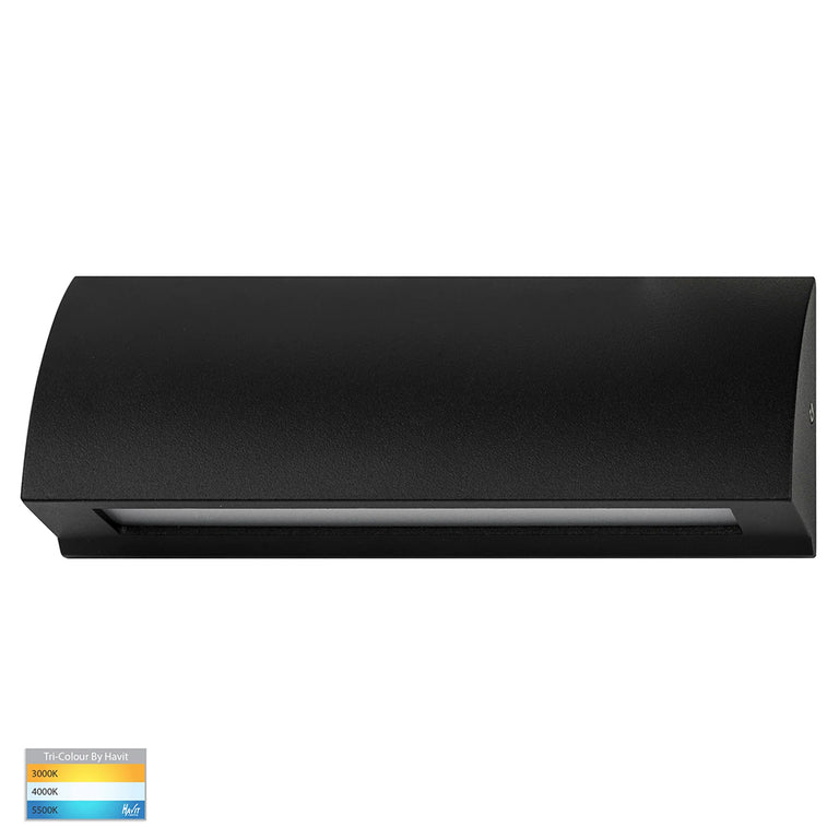 Taso 6W CCT 12V DC LED Rectangular Step Light Matt Black - HV3271T-BLK-12V