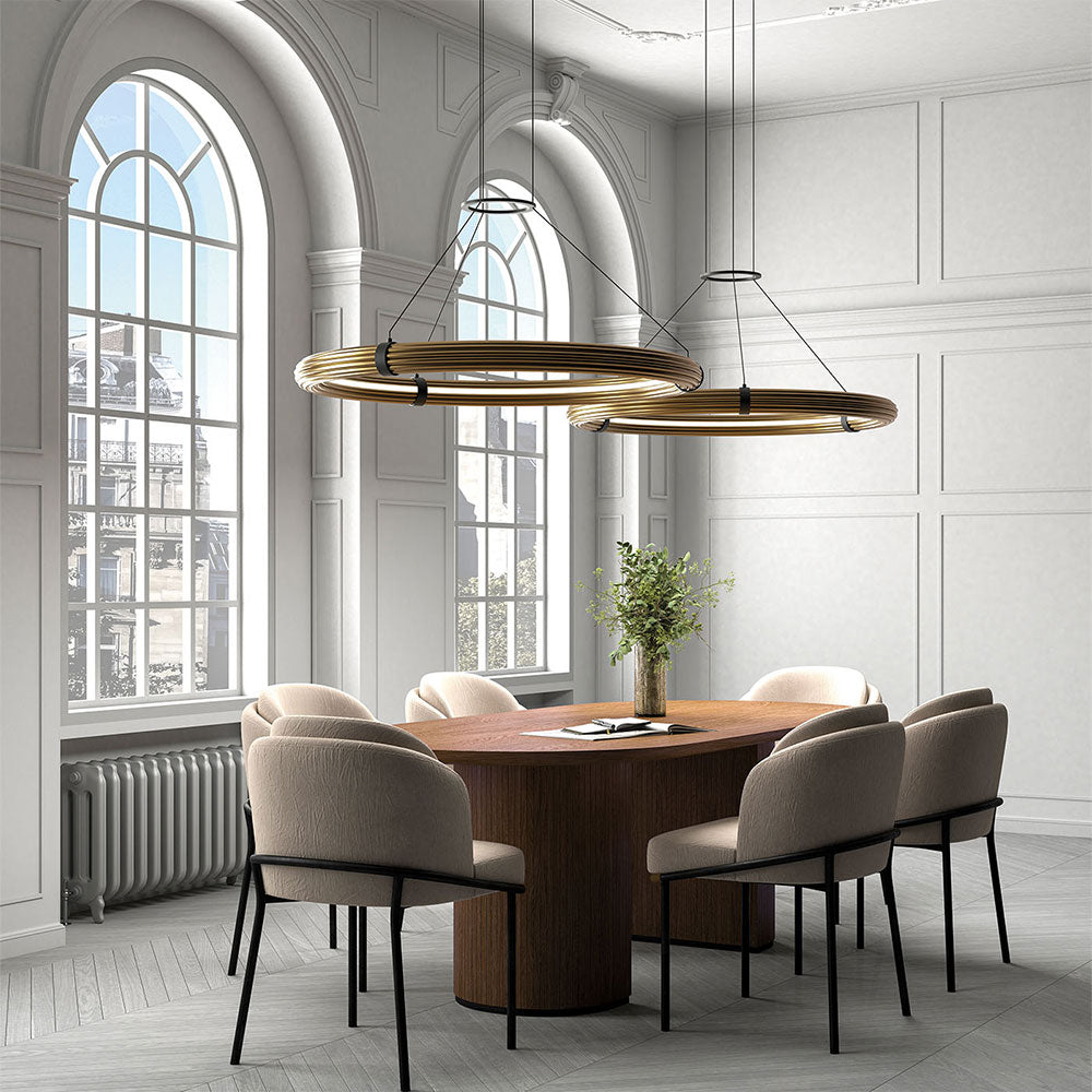 Elli LED Large Pendant Antique Gold / Black - ARO.C1311/L/ORO