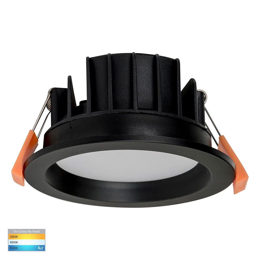 Polly 8W CCT 24V DC LED 110mm Downlight Black - HV5522T-BLK-24V