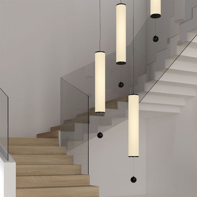 Nooi LED Vertical Linear Pendant Matt Black - ARO.C1276/L-V