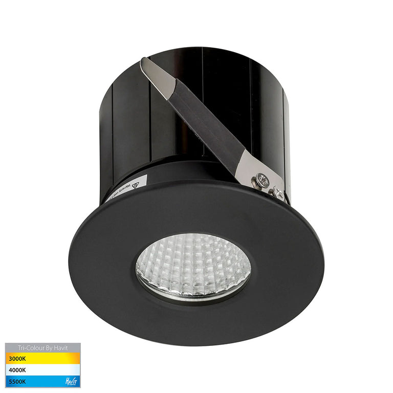 Prime 12W CCT 240V LED Downlight Black - HV5511T-BLK