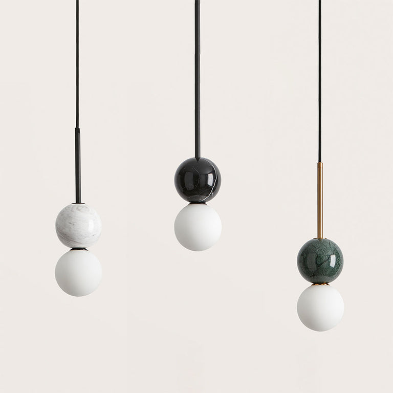Dalt LED Light Pendant Matt Black / White - ARO.C1280/BCO