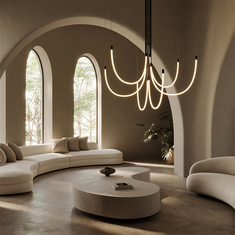 Cram 6 Light LED Linear Pendant Aged Gold - ARO.C1329/6/ORO