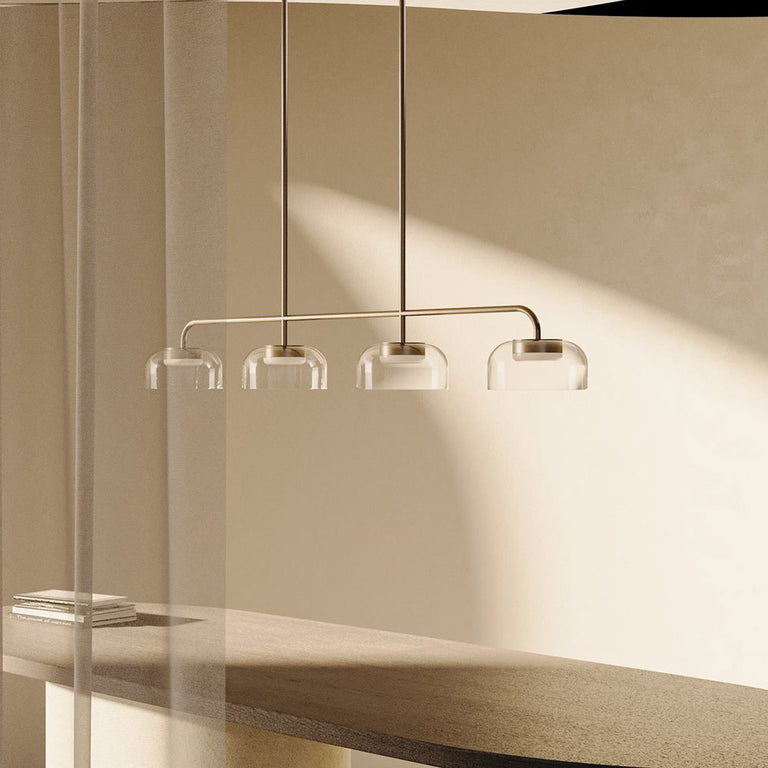 Ipon LED 4 Light Linear Pendant Aged Gold - ARO.C1316/4/ORO