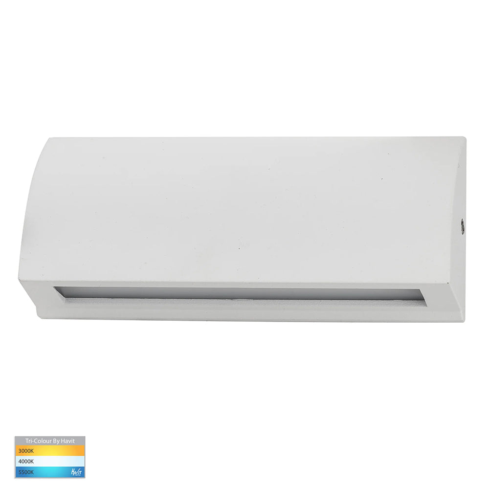 Taso 3.5W CCT 12V DC LED Rectangular Step Light Matt White - HV3270T-WHT-12V