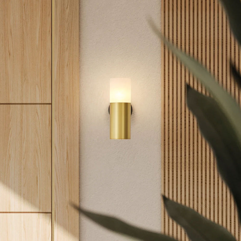Lind LED Wall Light Matt Black / Matt Brass - ARO.A1220