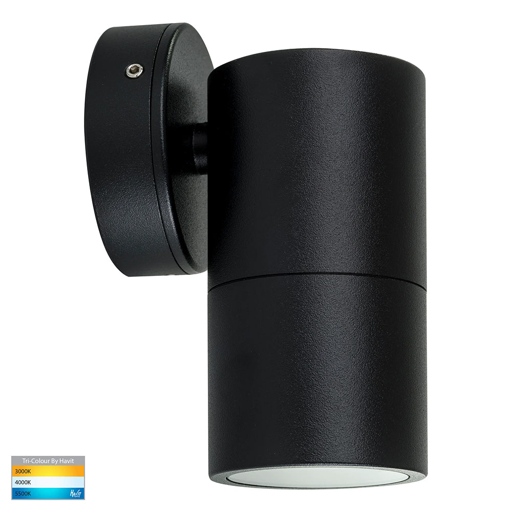 Tivah 9in1 CCT 240V GU10 LED Fixed Wall Light Matt Black - HV1125T