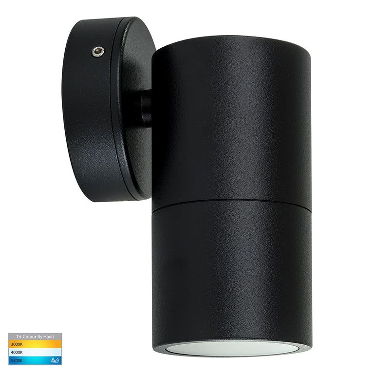 Tivah 9in1 CCT 240V GU10 LED Fixed Wall Light Matt Black - HV1125T
