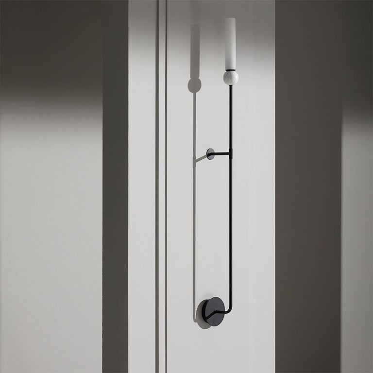 Delie Large Wall Light Matt Black / White - ARO.A1224/L/NEG