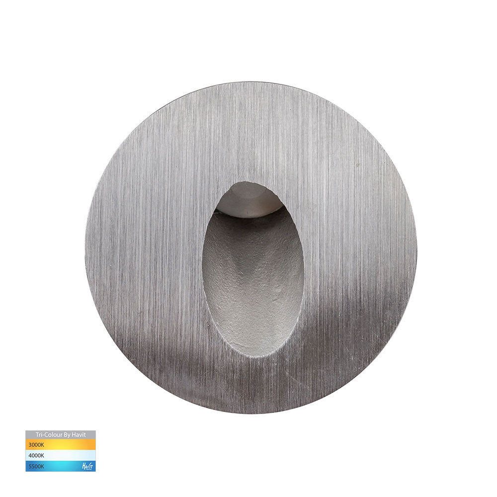 Mini Reces 1W CCT 12V DC LED Round Step Light Stainless Steel - HV3206T-SS316-12V