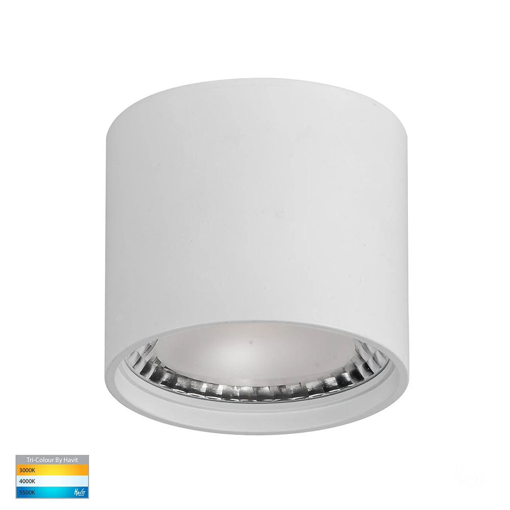 Nella 7W CCT12V DC LED Surface Mounted Downlight White - HV5802T-WHT-12V