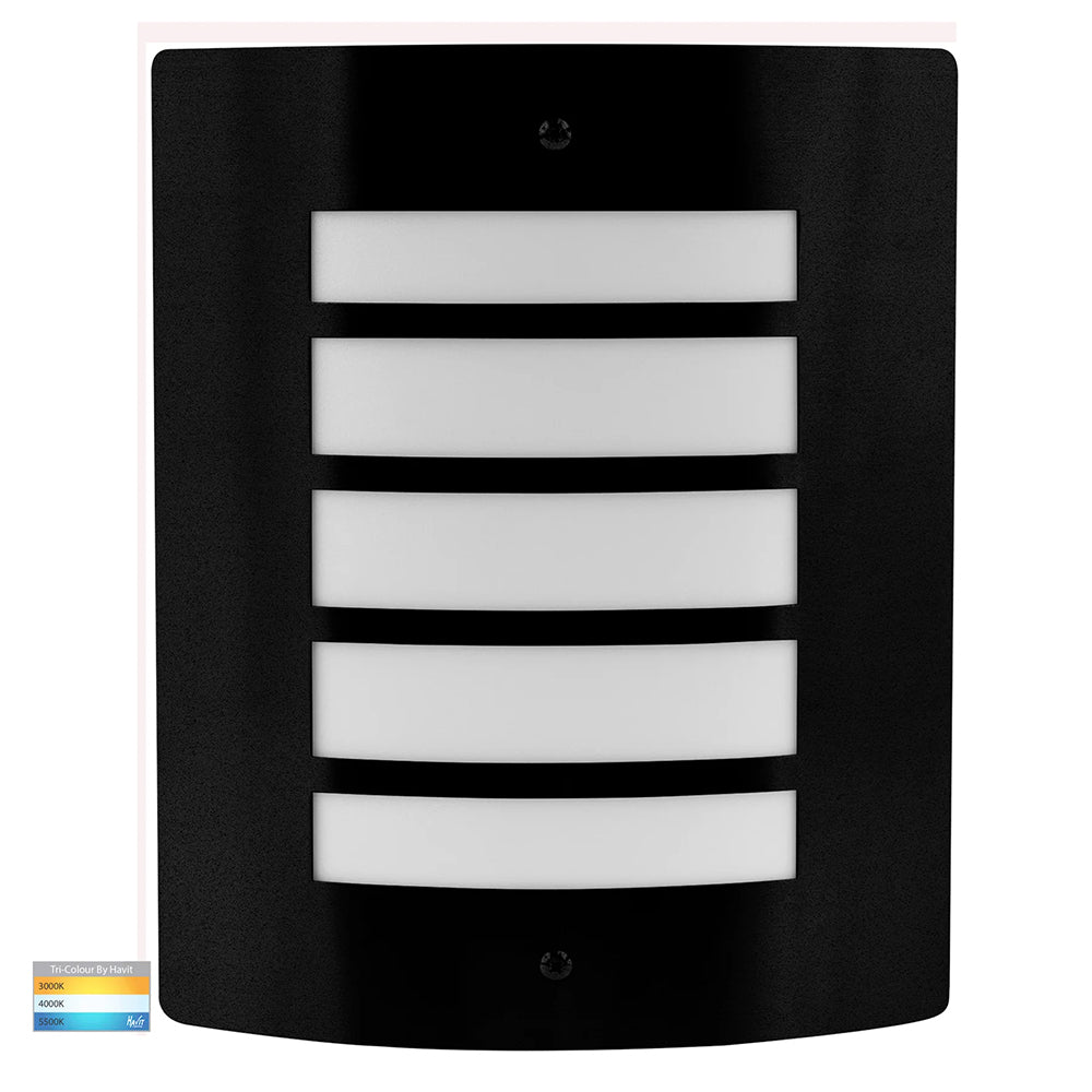 Mask 10W CCT 240V LED Wall Light Black - HV36042T-BLK