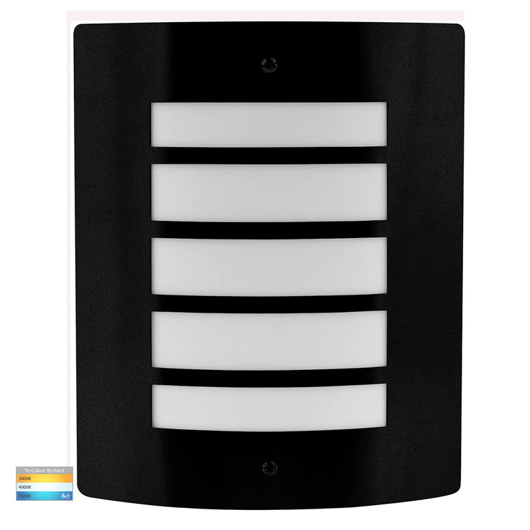 Mask 10W CCT 240V LED Wall Light Black - HV36042T-BLK