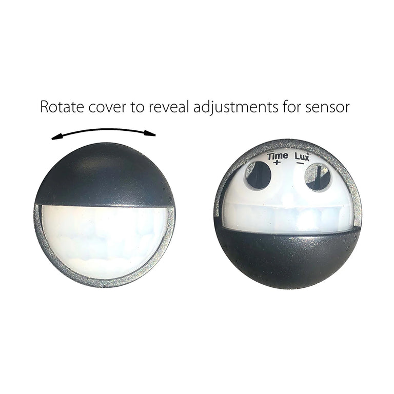 Revo 2 x 9W CCT 240V LED Double Adjustable Wall Pillar Light with Sensor Black - HV3684T-BLK