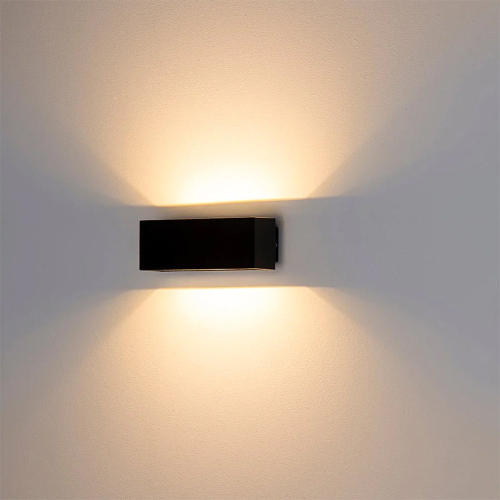Blokk 2 x 4.5W CCT 240V LED Up & Down Wall Light Black - HV3639T-BLK