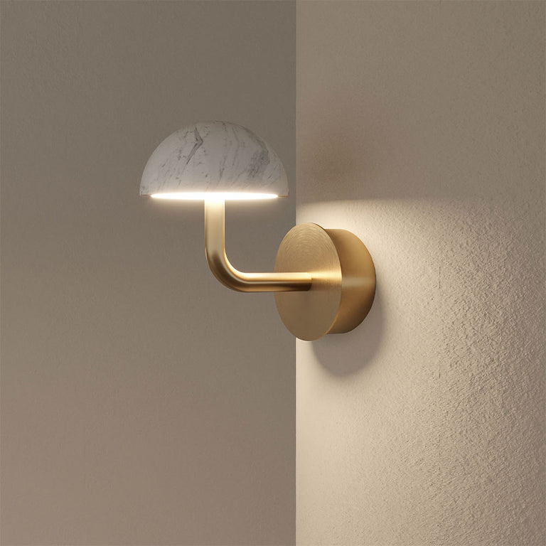 Dussa LED Wall Light Brass / White - ARO.A1307/ORO-BCO