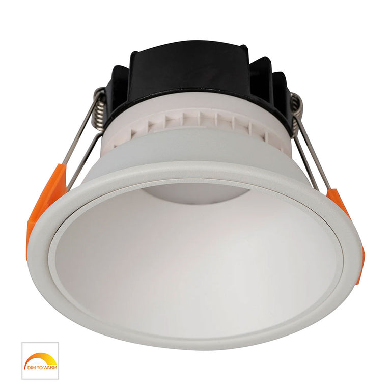 Gleam 9W 240V LED 97mm Downlight White & White / Warm - HV5528D2W-WW