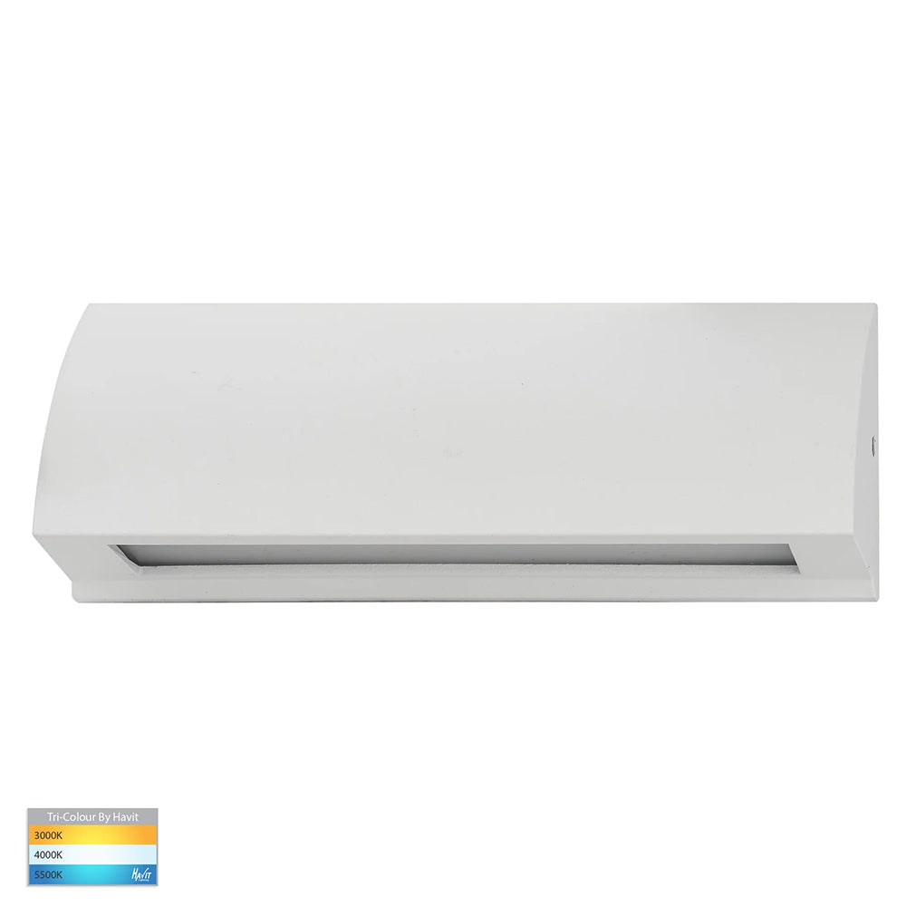 Taso 10W CCT 12V DC LED Rectangular Step Light Matt White - HV3272T-WHT-12V