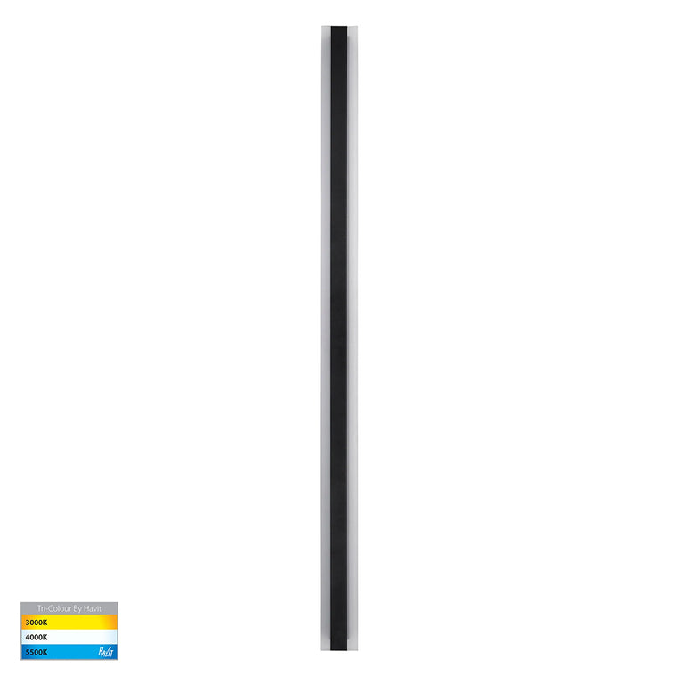 Barline 1500mm 45W CCT 240V LED Wall Light Black - HV3586T-BLK