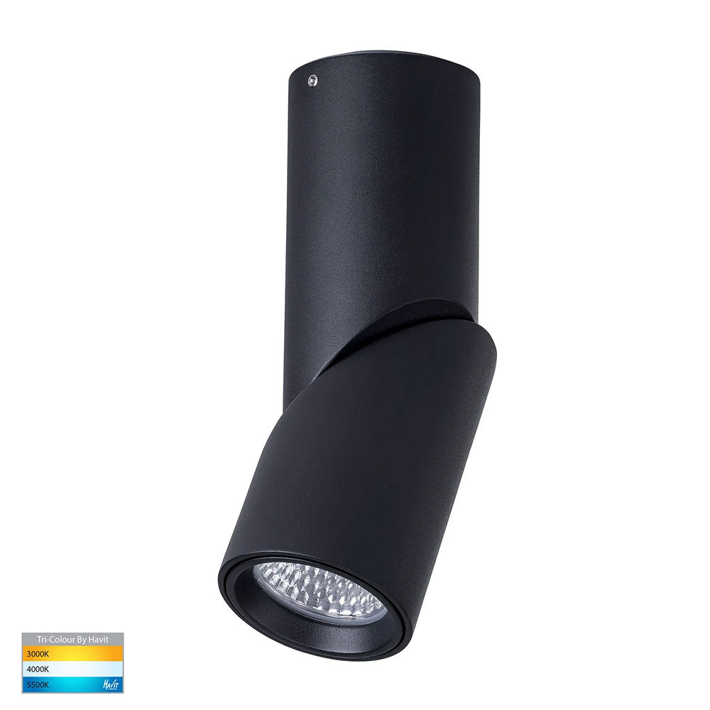 Nella 7W CCT 240V LED Rotatable Downlight Black - HV5822T-BLK