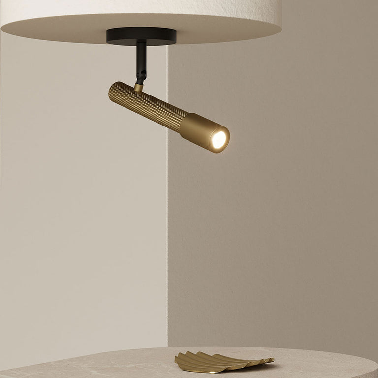 Ycro LED Ceiling Light Matt Black / Matt Brass - ARO.T1297/NEG-ORO