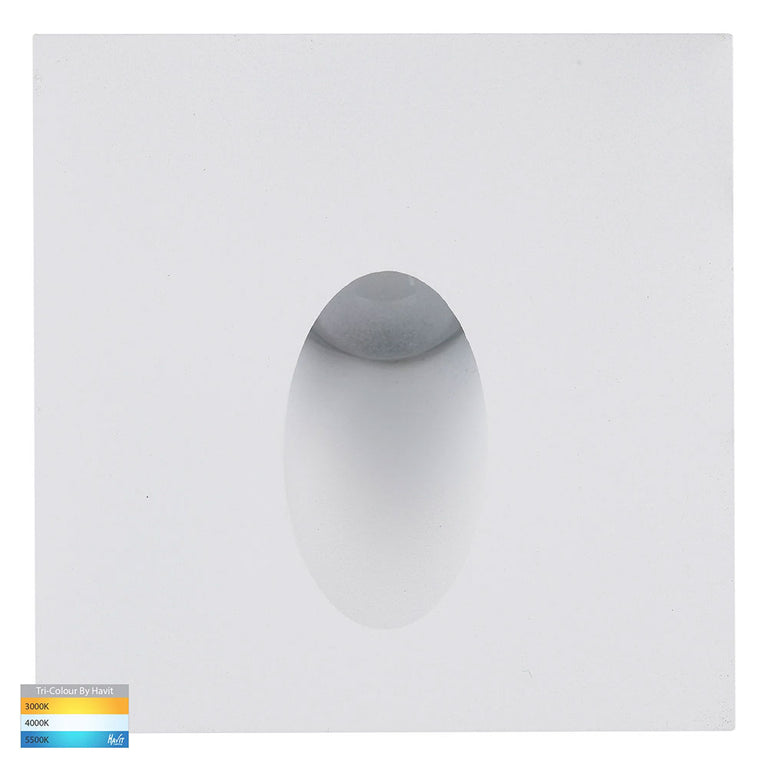 Reces 2.5W CCT 12V DC LED Square Step Light White - HV3215T-WHT-12V