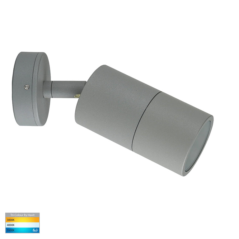 Tivah 5W CCT 240V GU10 LED Adjustable Wall Light Silver - HV1247GU10T