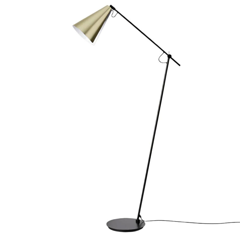 Boa Floor Lamp Matt Black / Matt Brass - ARO.P1193/ORO