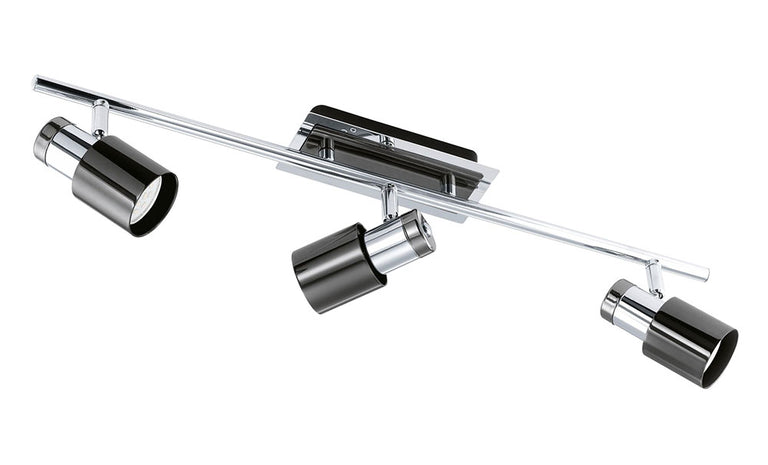 Davida 1 Triple 15W LED Dimmable Adjustable Spotlight Black-Chrome / Neutral White - 200673