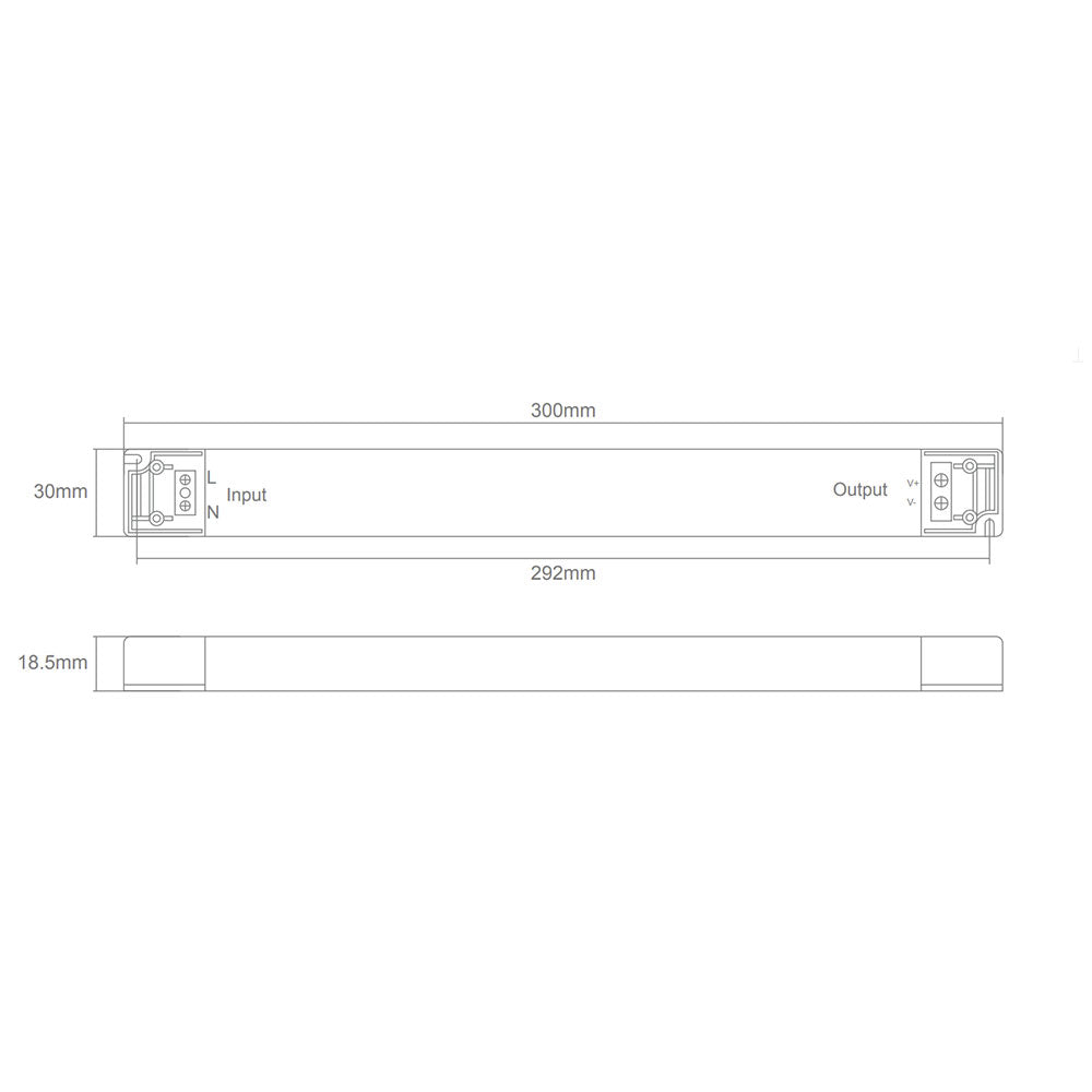 Constant Voltage Dimmable 24V DC Slim 30W LED Driver IP20 - 20182