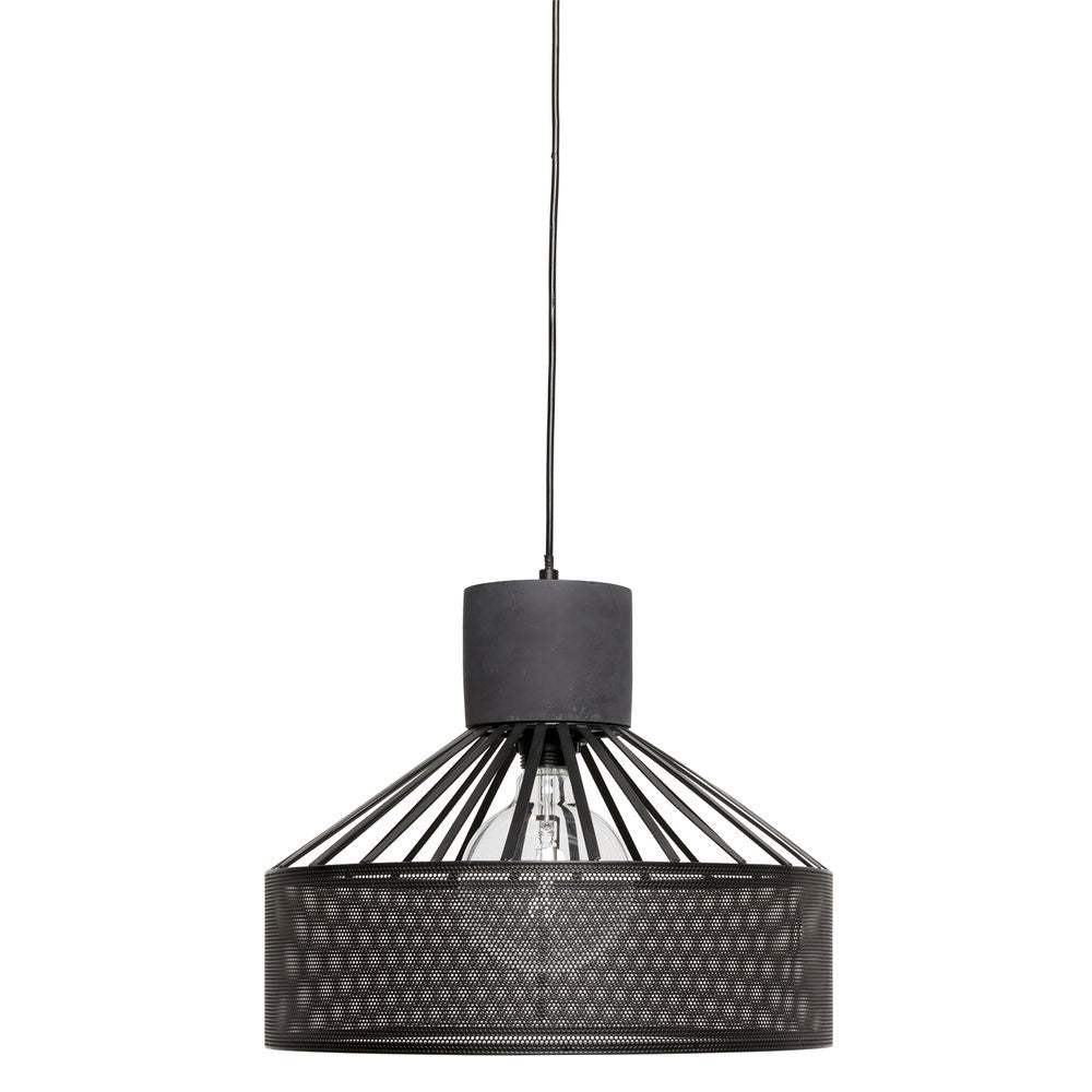 Slater Metal Mesh & Concrete Pendant Black - 20185/06