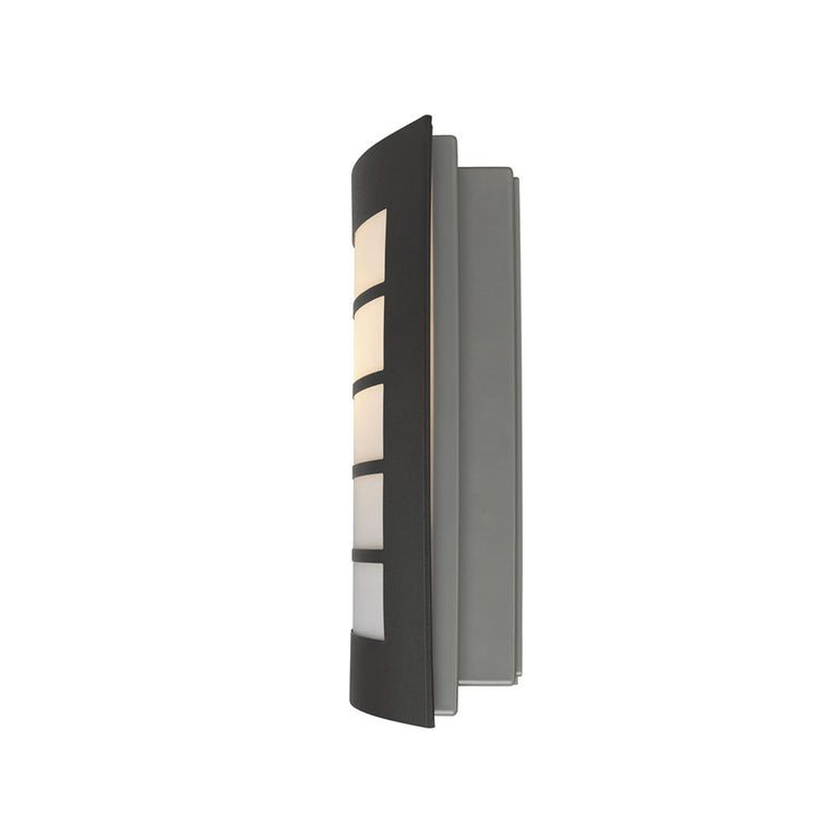 Gladstone Grilled Twin Bunker Light Charcoal IP44 - 20293/51