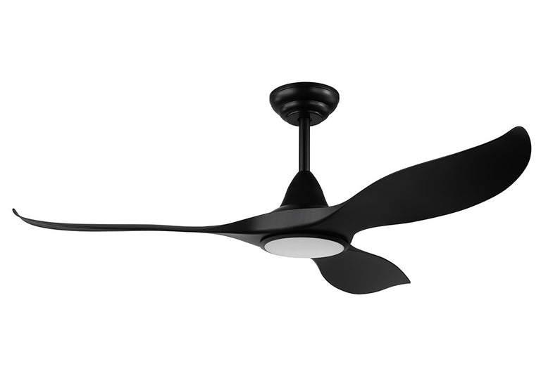 Noosa 52" 18 Watt Dimmable LED DC Ceiling Fan Matt Black / Tri-Colour - 202969