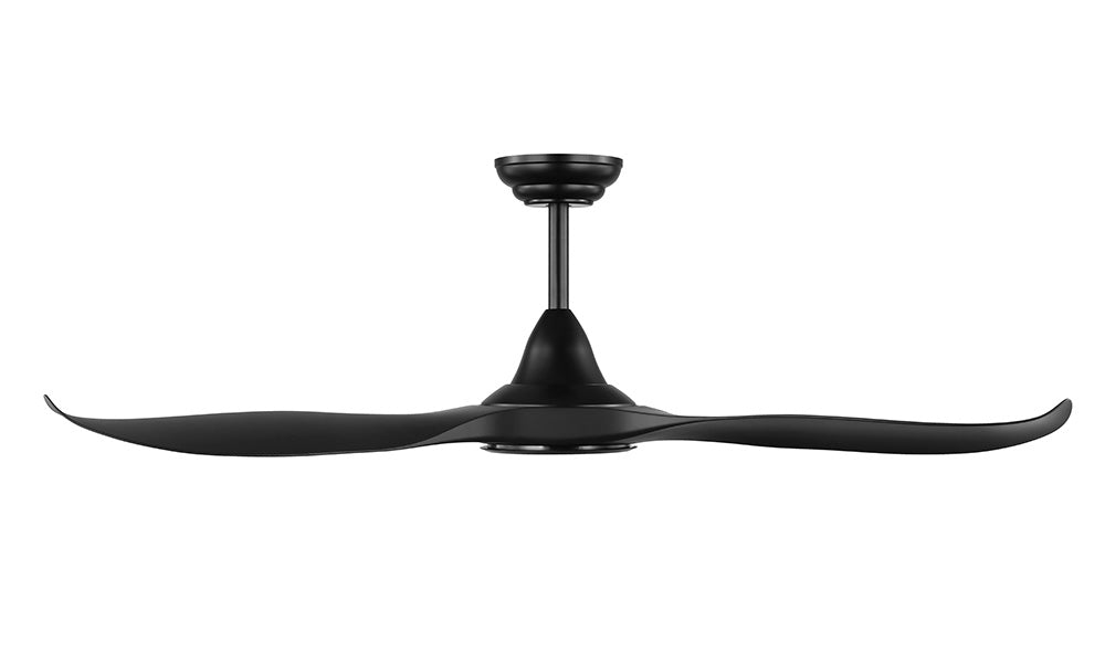 Noosa 52" 18 Watt Dimmable LED DC Ceiling Fan Matt Black / Tri-Colour - 202969