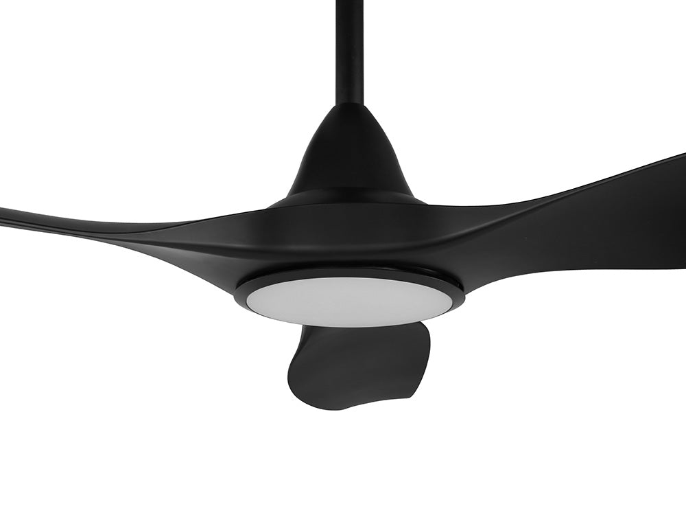 Noosa 52" 18 Watt Dimmable LED DC Ceiling Fan Matt Black / Tri-Colour - 202969