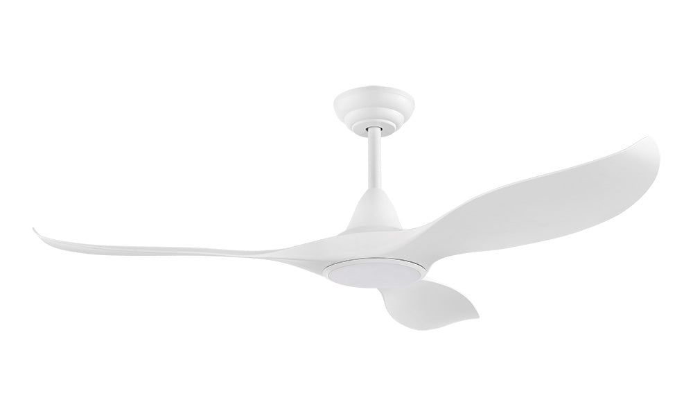Noosa 52" 18 Watt Dimmable LED DC Ceiling Fan Matt White / Tri-Colour - 202971